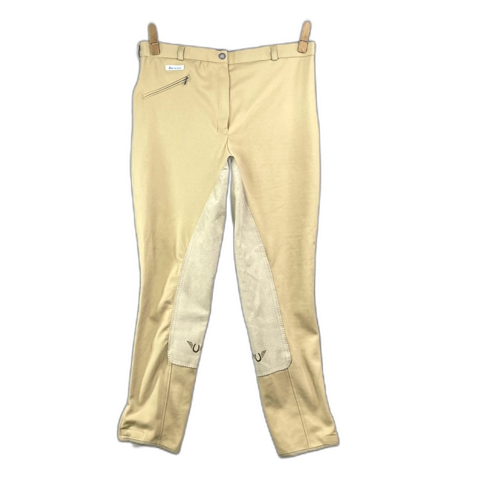 TuffRider Horse Riding Pants Womens 34 Equestrian Breeches Rancher Knee Patch